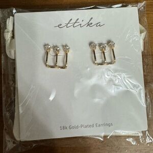 Ettika 18k Gold Plated Earrings New